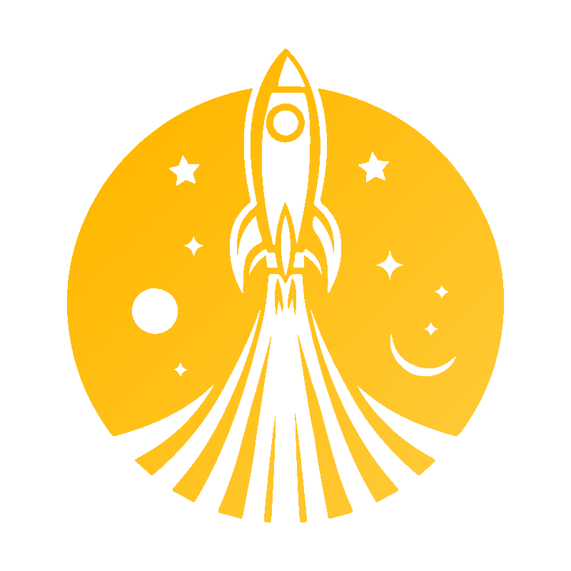 South Brunswick Aerospace Team Logo - Gold rocket emblem