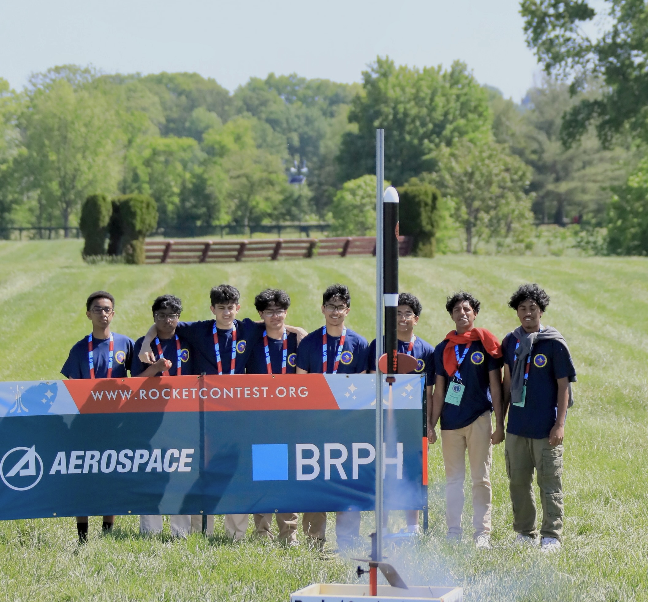 Our completed competition rocket ready for American Rocketry Challenge launch